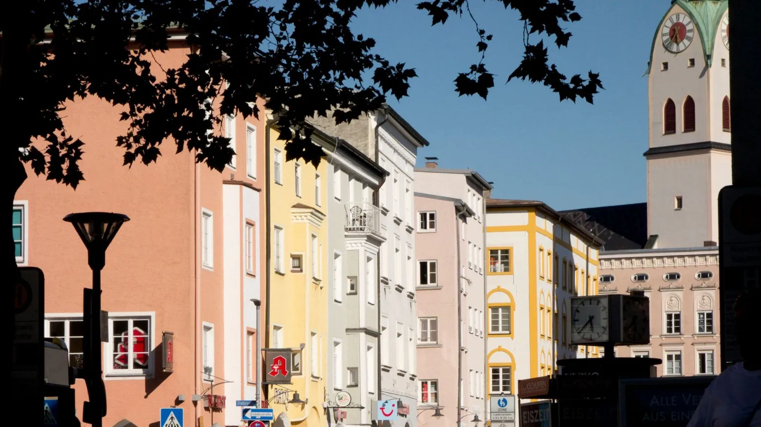 A street view of Rosenheim, the Bavarian city where a British woman was fatally stabbed at the train station
