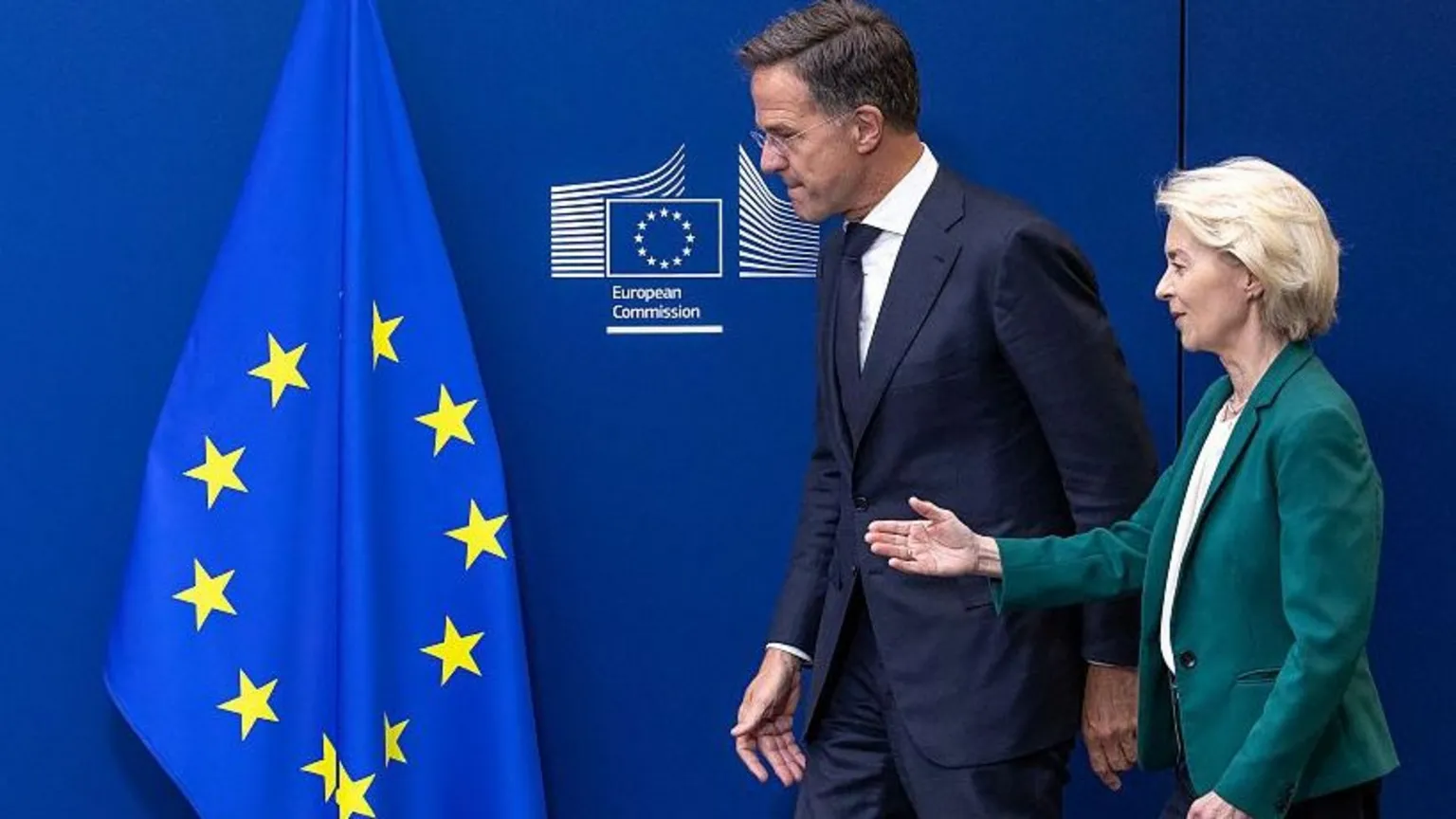 NATO Secretary General Mark Rutte and European Commission President Ursula von der Leyen at the European Commission in Brussels